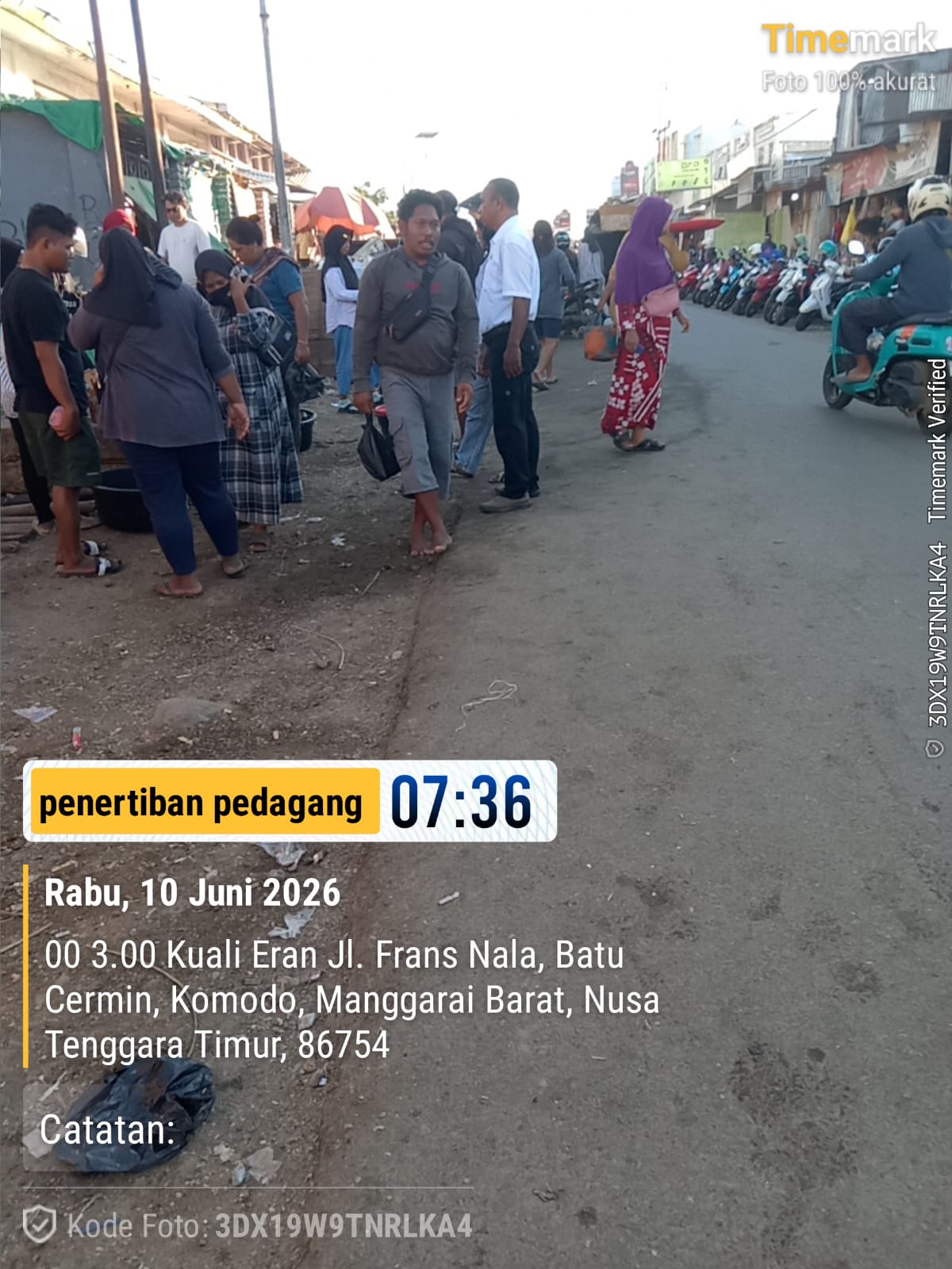 Pengawasan harian Pasar Batu Cermin Juni 2026