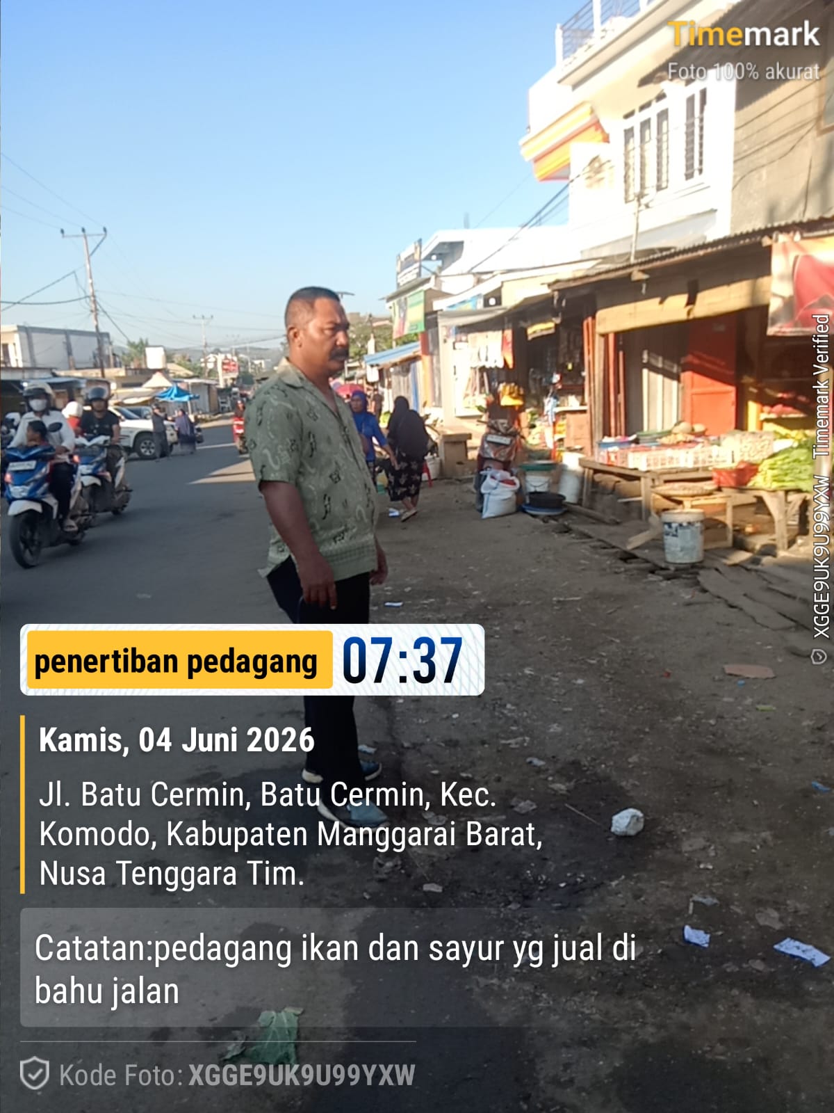 Pengawasan harian Pasar Batu Cermin Juni 2026
